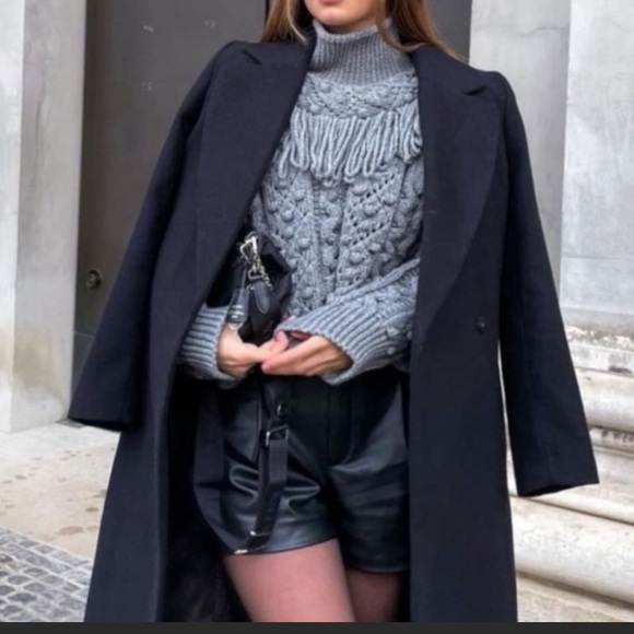 New Zara BLOGGERS Fav grey fringe sweater - Picture 4 of 6